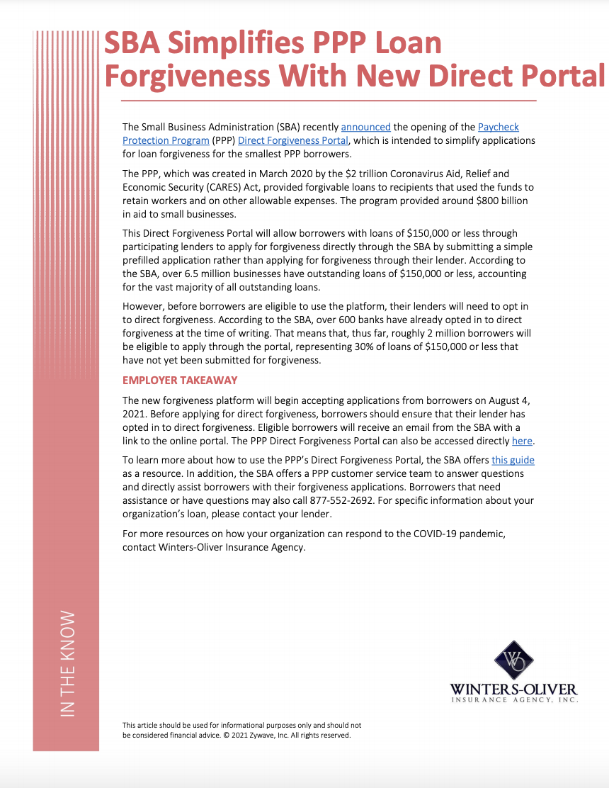 Latest News WintersOliver Insurance Agency Inc.